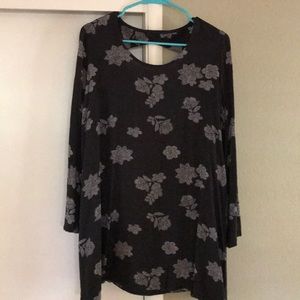 Dark flower print dress